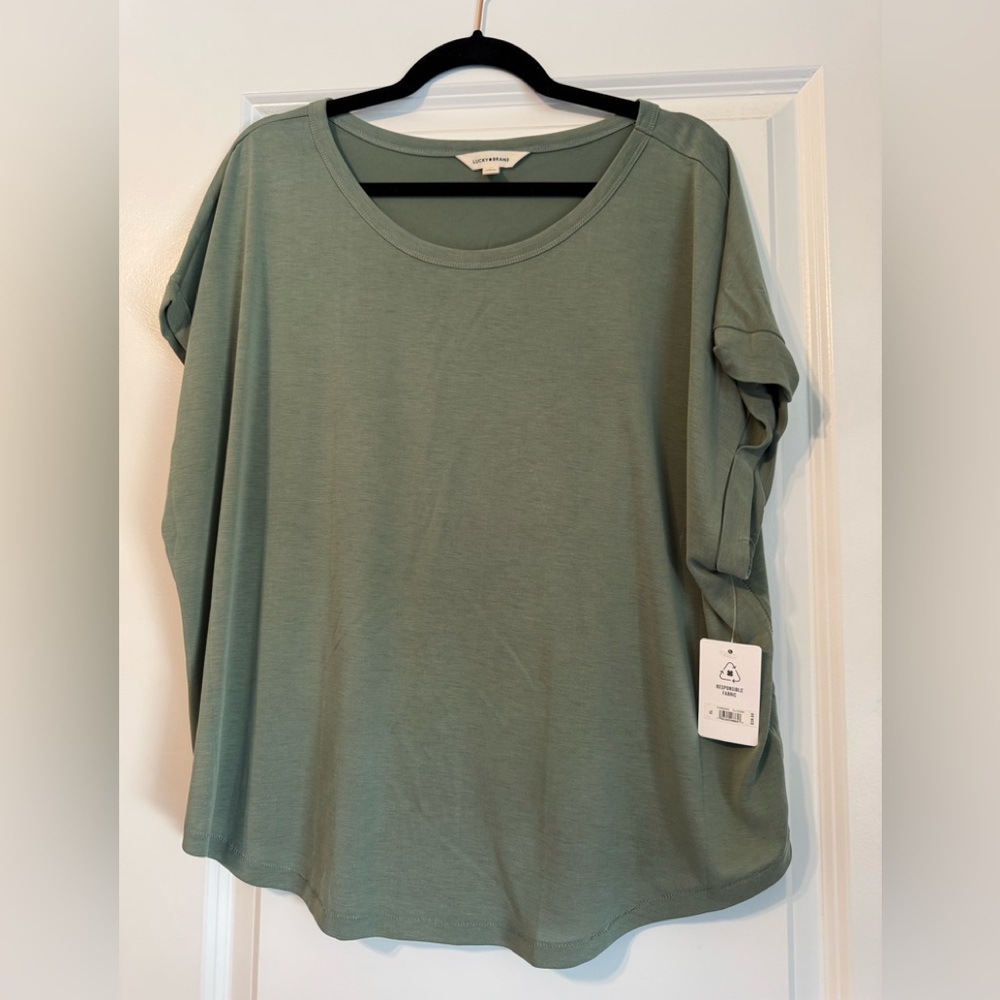 Lucky Brand Olive Green Short Sleeve Tee